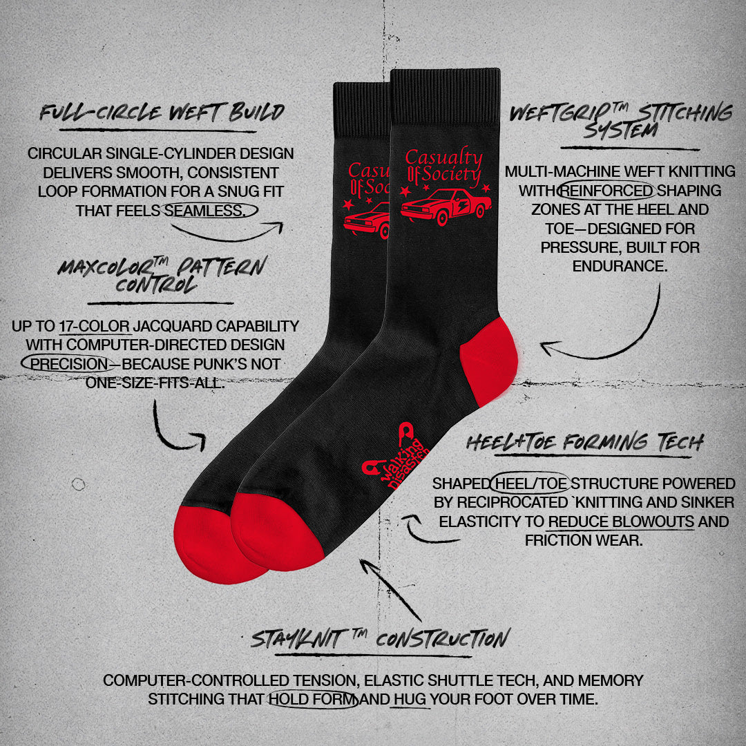 Casualty of Society Sock